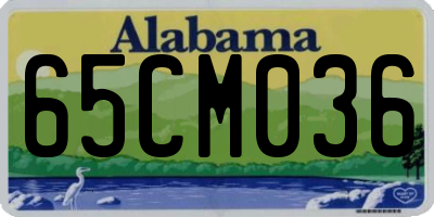 AL license plate 65CM036