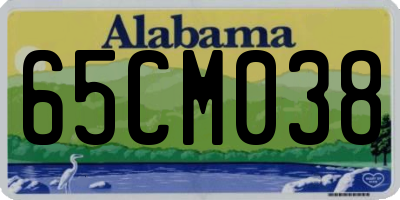 AL license plate 65CM038