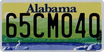 AL license plate 65CM040