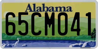 AL license plate 65CM041