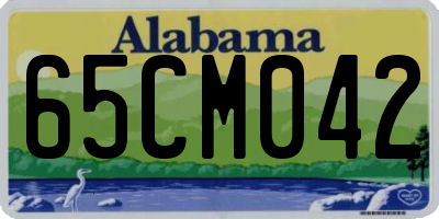 AL license plate 65CM042