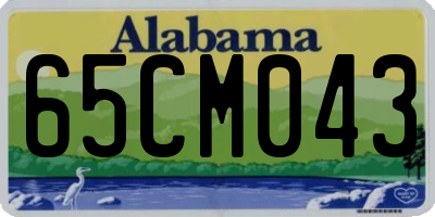 AL license plate 65CM043