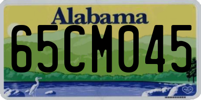 AL license plate 65CM045