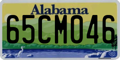 AL license plate 65CM046