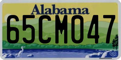 AL license plate 65CM047