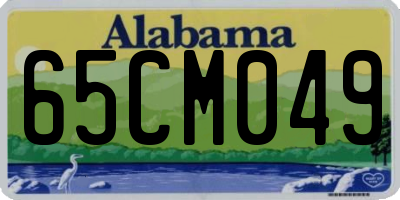 AL license plate 65CM049