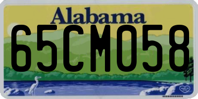 AL license plate 65CM058