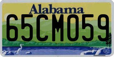 AL license plate 65CM059