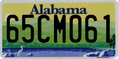 AL license plate 65CM061