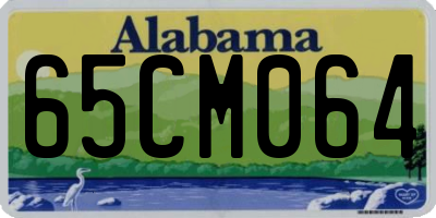 AL license plate 65CM064