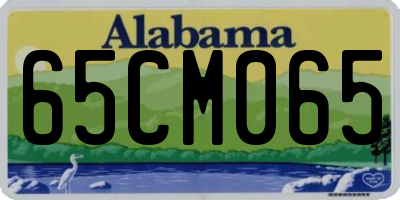 AL license plate 65CM065