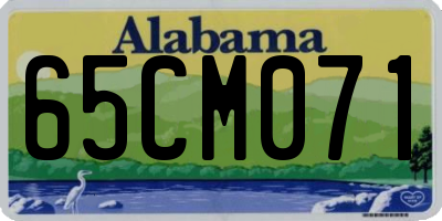 AL license plate 65CM071