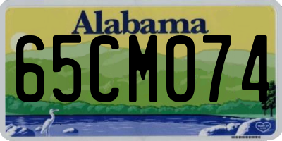 AL license plate 65CM074