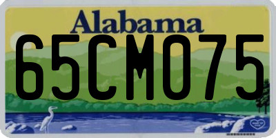 AL license plate 65CM075