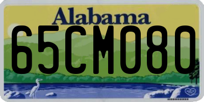 AL license plate 65CM080