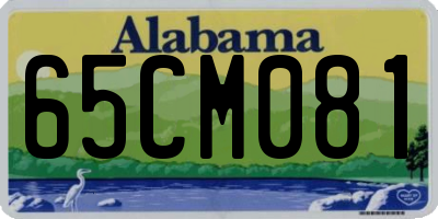 AL license plate 65CM081