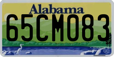 AL license plate 65CM083