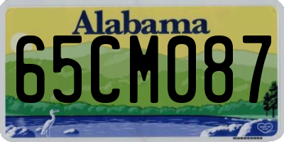 AL license plate 65CM087