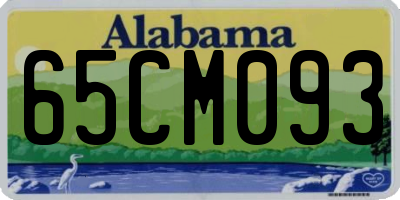 AL license plate 65CM093