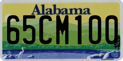 AL license plate 65CM100