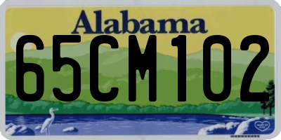 AL license plate 65CM102