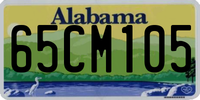 AL license plate 65CM105