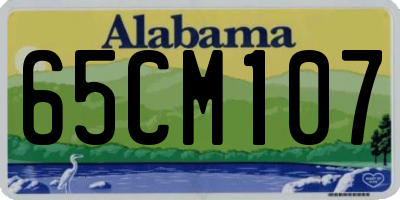 AL license plate 65CM107