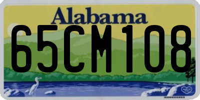 AL license plate 65CM108