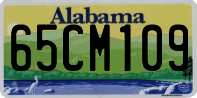 AL license plate 65CM109