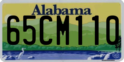 AL license plate 65CM110