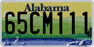 AL license plate 65CM111