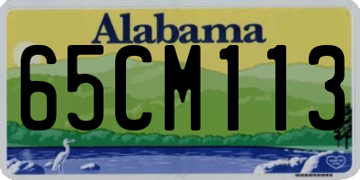 AL license plate 65CM113