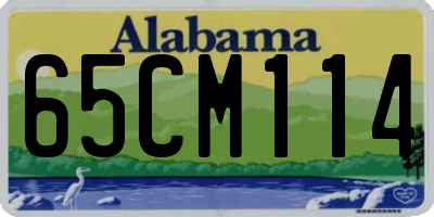 AL license plate 65CM114