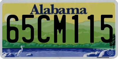 AL license plate 65CM115