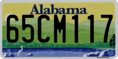 AL license plate 65CM117