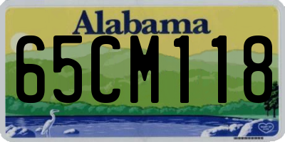 AL license plate 65CM118