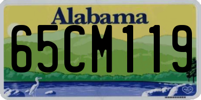 AL license plate 65CM119