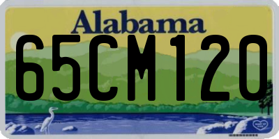 AL license plate 65CM120