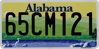 AL license plate 65CM121