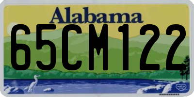 AL license plate 65CM122