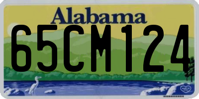 AL license plate 65CM124