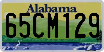 AL license plate 65CM129