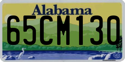 AL license plate 65CM130