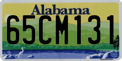 AL license plate 65CM131