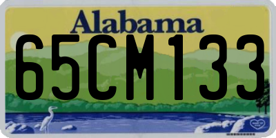 AL license plate 65CM133