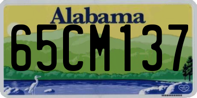 AL license plate 65CM137