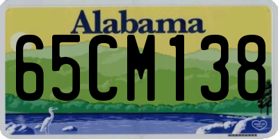 AL license plate 65CM138