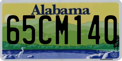 AL license plate 65CM140