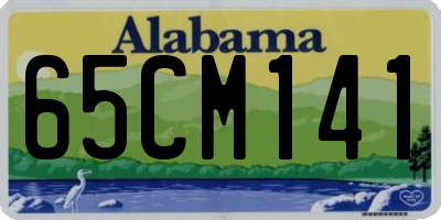 AL license plate 65CM141