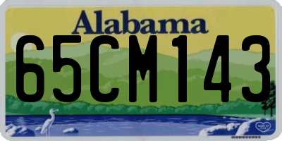 AL license plate 65CM143